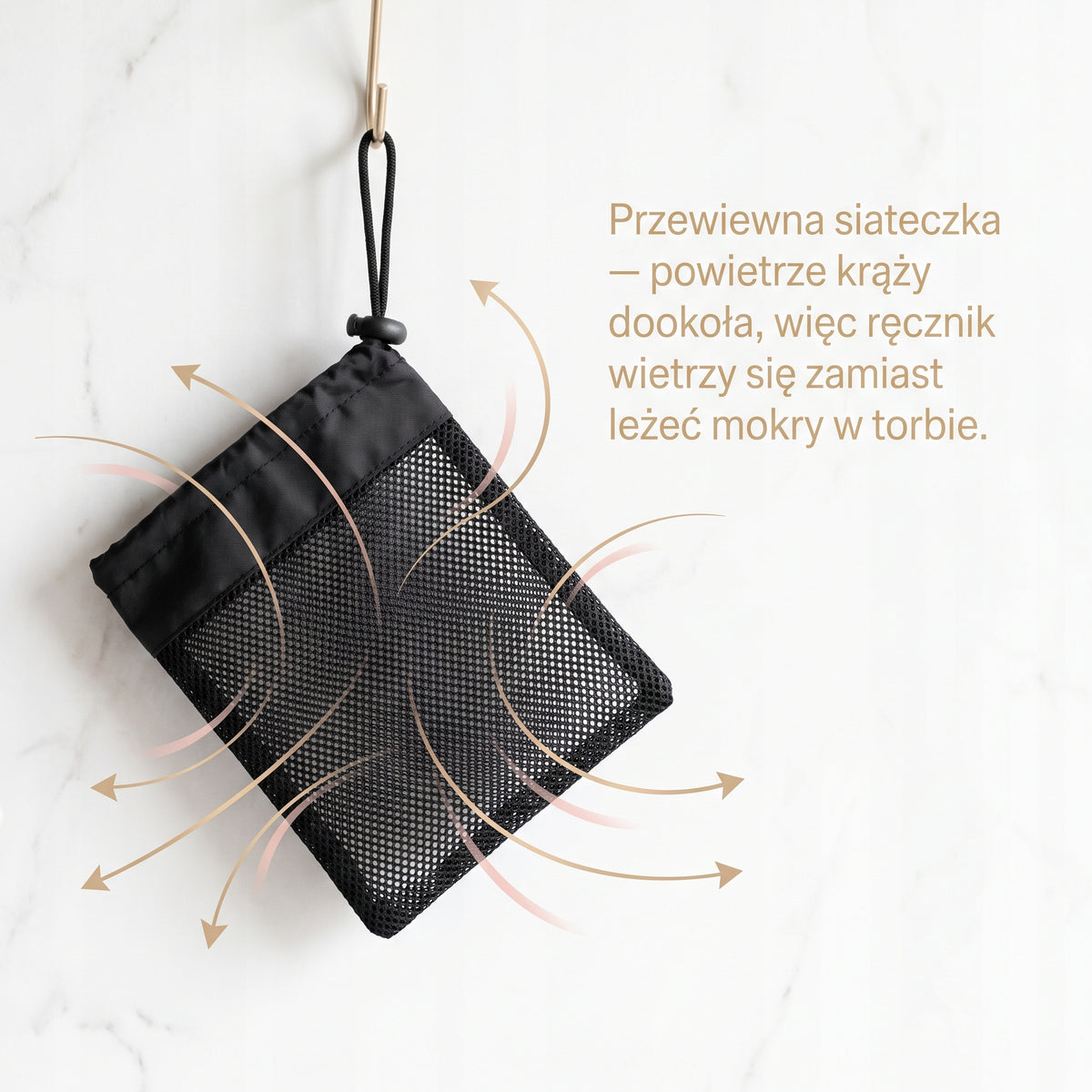 Peelo Bag – Przewiewne Etui Podróżne na Ręcznik Złuszczający